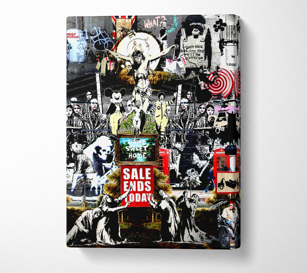 Picture of Banksy Collage 3 Canvas Print Wall Art