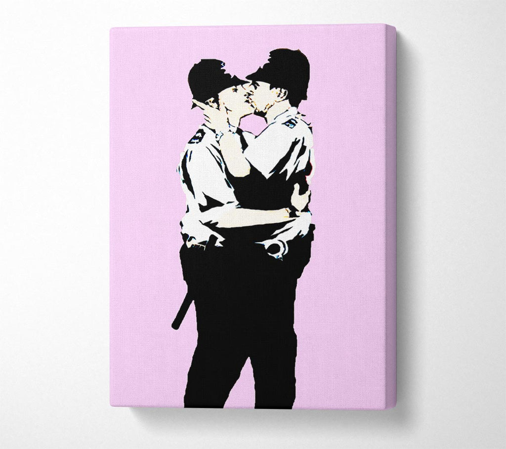 Picture of Bent Coppers Pink Canvas Print Wall Art