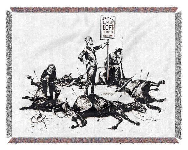 Custers Last Stand Woven Blanket