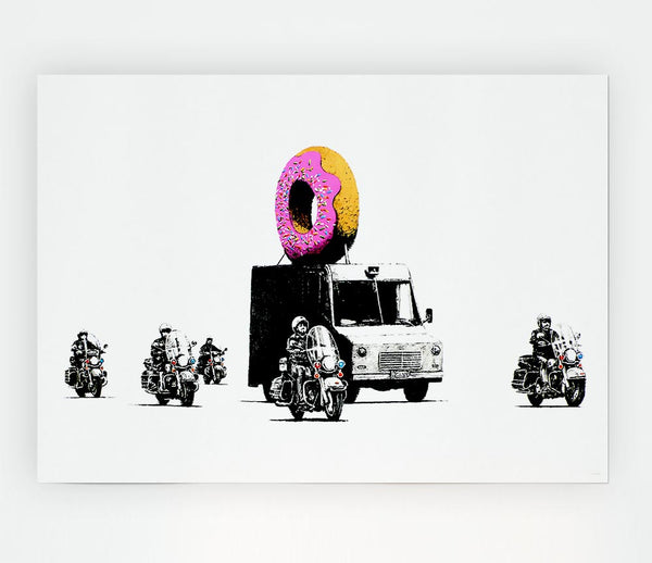 Donut Security Print Poster Wall Art