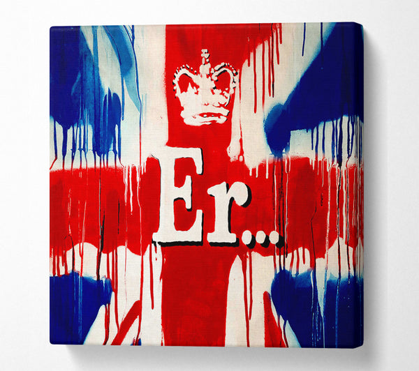 A Square Canvas Print Showing Er Flag Square Wall Art