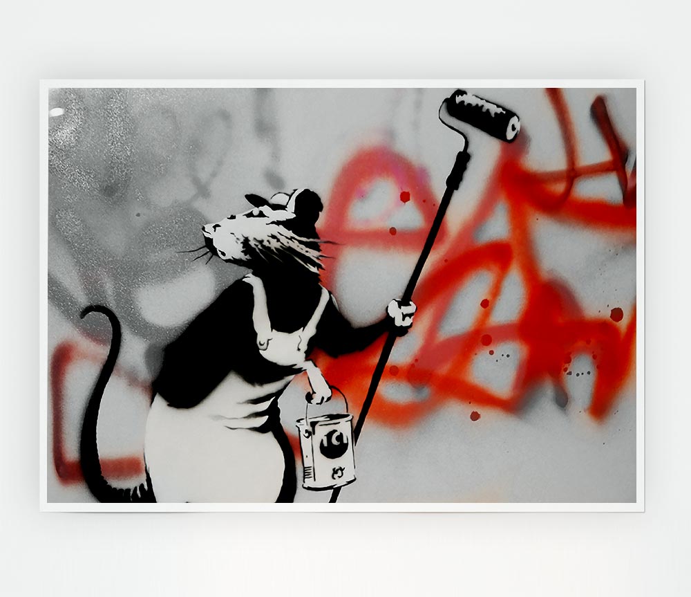 Graffiti Rat Removal Print Poster Wall Art