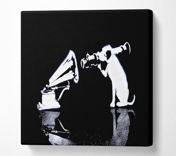 Picture of Hmv Dog Missile Square Canvas Wall Art