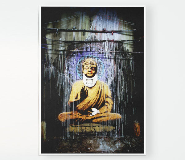 Injured Buddha Print Poster Wall Art