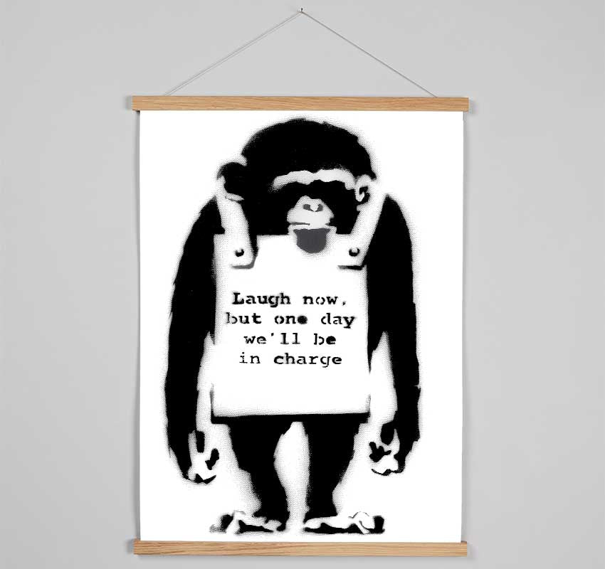 Laugh Now Monkey Hanging Poster - Wallart-Direct UK