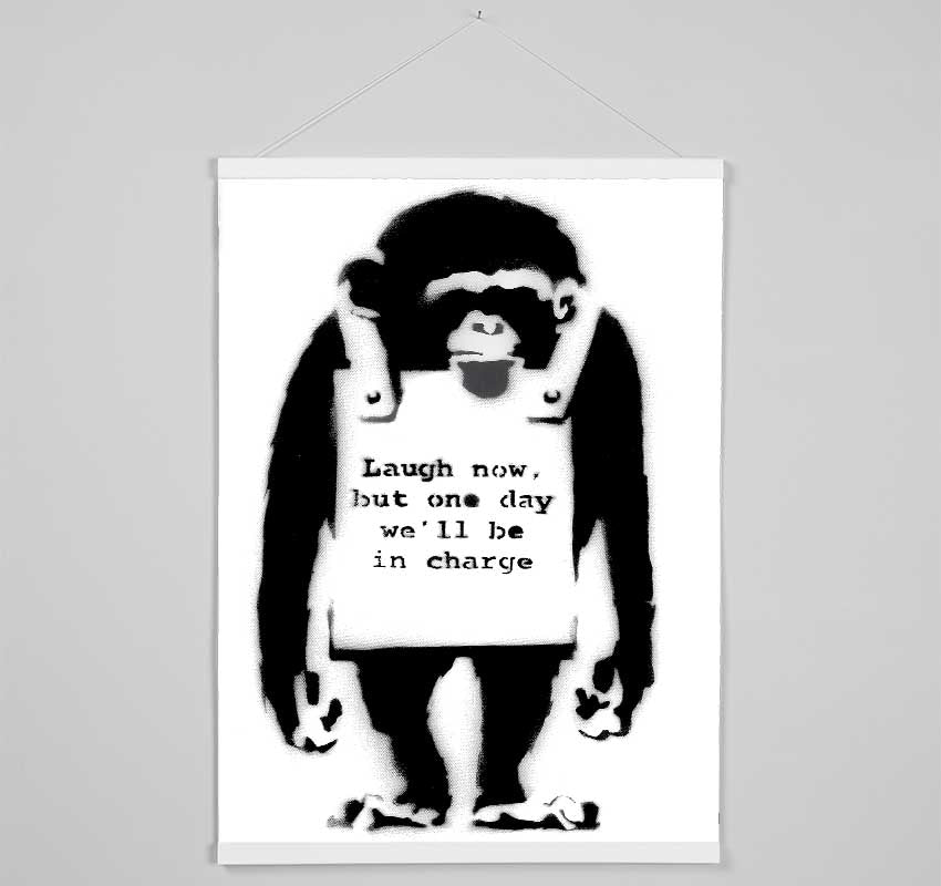 Laugh Now Monkey Hanging Poster - Wallart-Direct UK