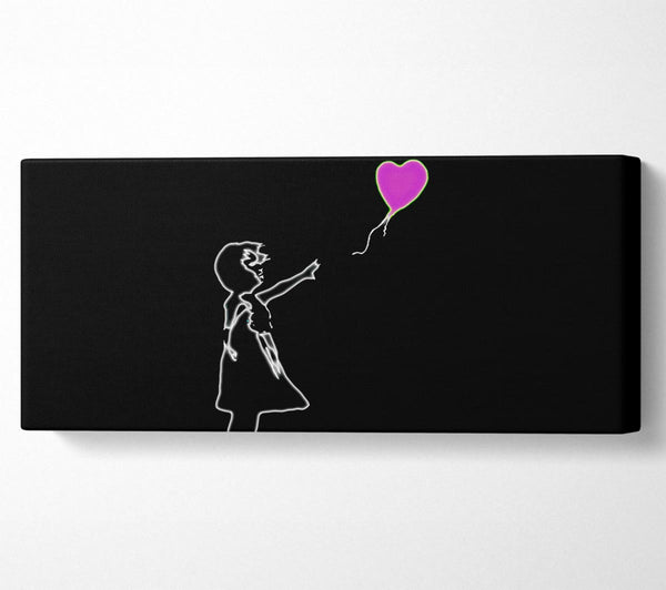 Liebesballon Schwarz Rosa