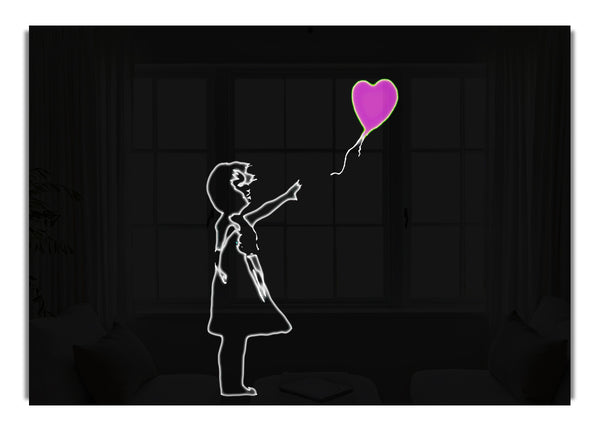 Love Balloon Black Pink