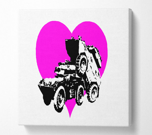 Picture of Love Bugs Square Canvas Wall Art