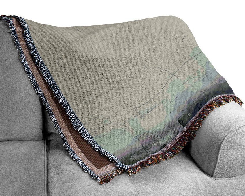 Love Heart Balloon Grey Woven Blanket