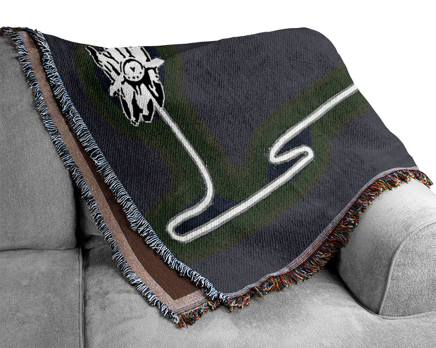 Monkey Banana Blaster Grey Woven Blanket