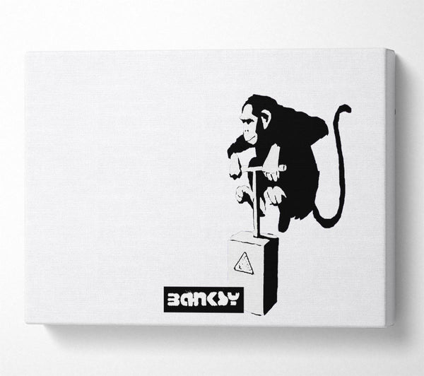  A Canvas Print of Banksy Monkey Detonator White Canvas Wall Art
