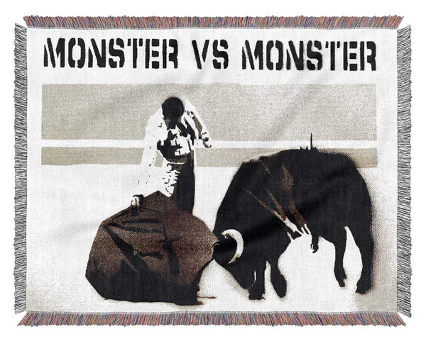 Monster Vs Monster Woven Blanket