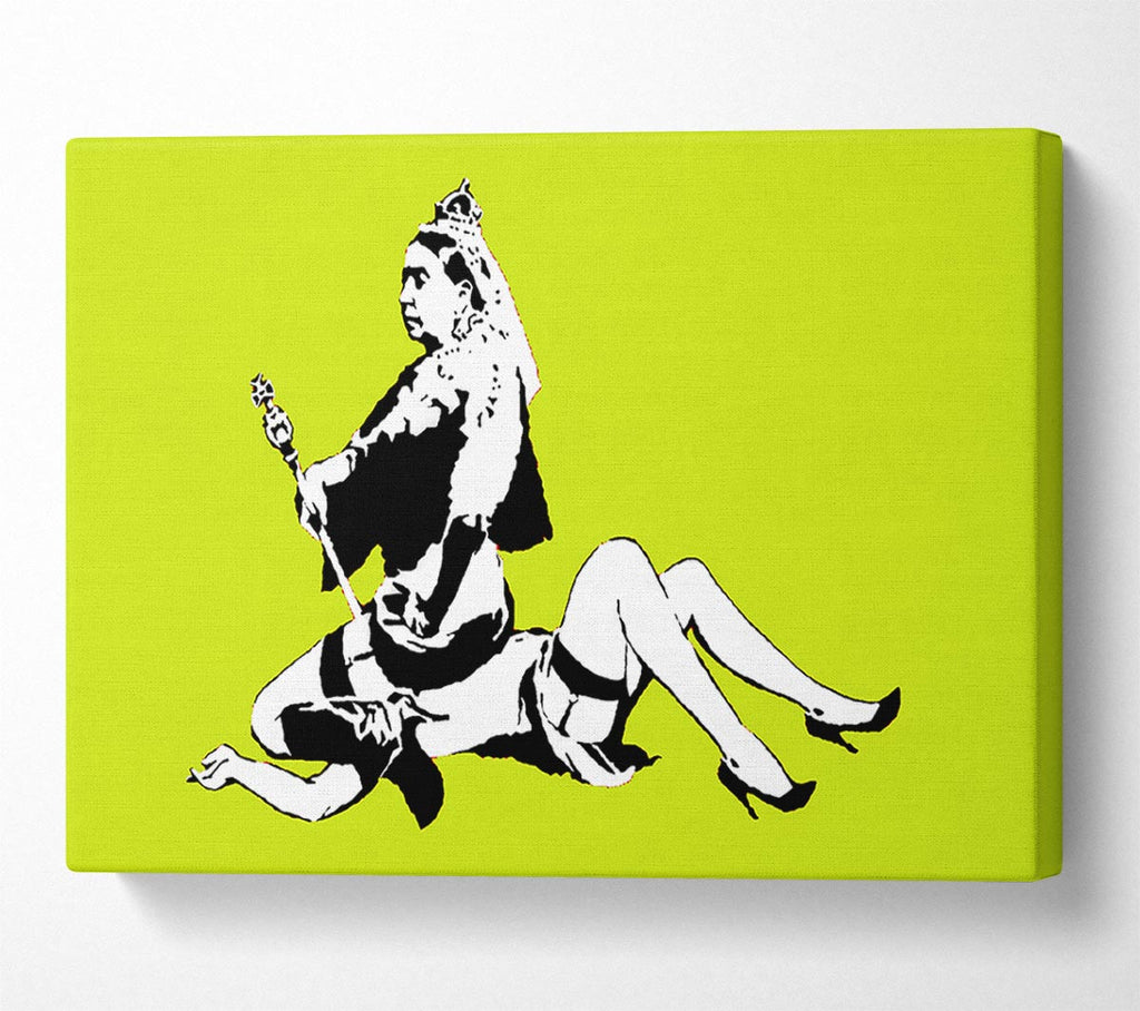 Picture of Queen Elizabeth Legs Lime Canvas Print Wall Art