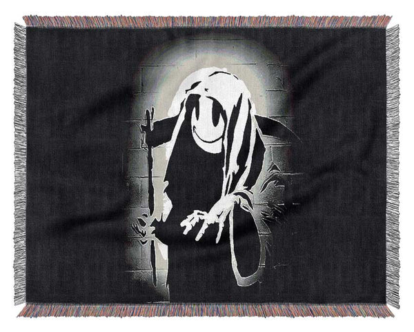 Reaper In The Shadows Woven Blanket