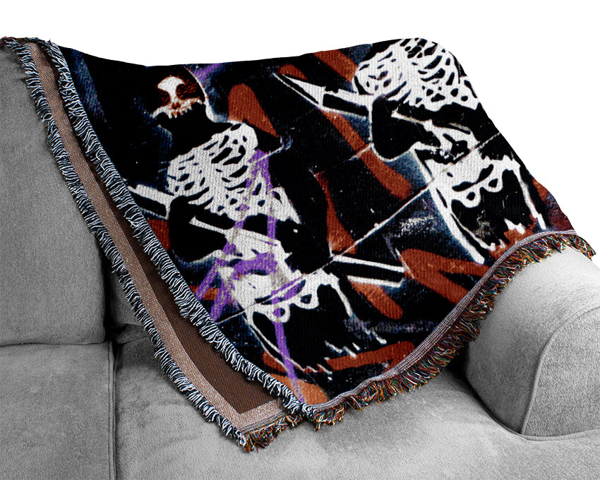 Skeleton Army Woven Blanket