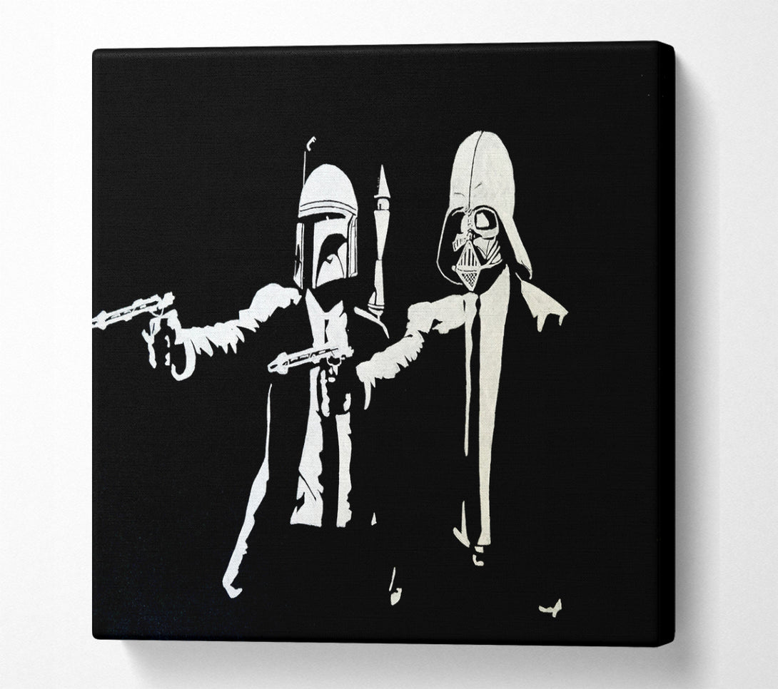 A Square Canvas Print Showing Star Wars Pulp Fiction Square Wall Art