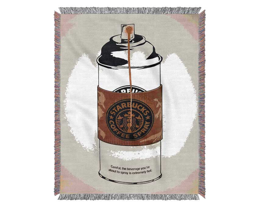 Starbucks Coffee Spray Woven Blanket