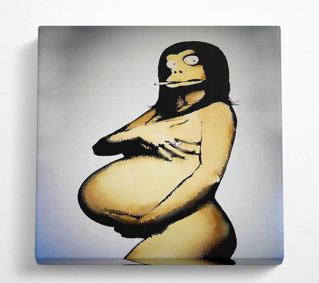 A Square Canvas Print Showing The New Age Mona Lisa Square Wall Art