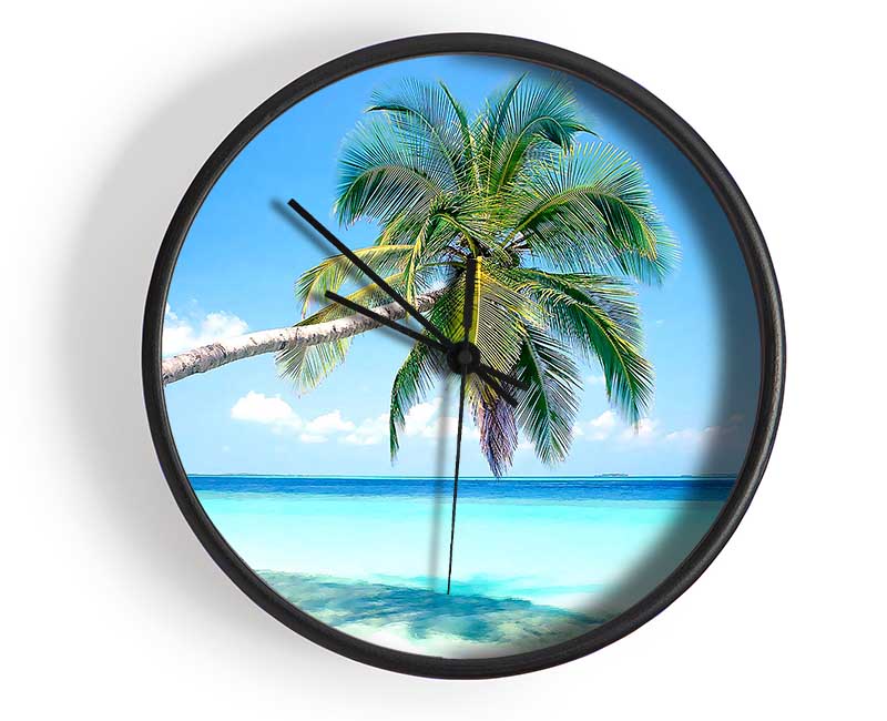 Tropical Island Clock - Wallart-Direct UK