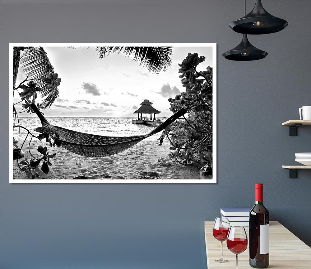 Tropical Paradise For Lovers Print Poster Wall Art