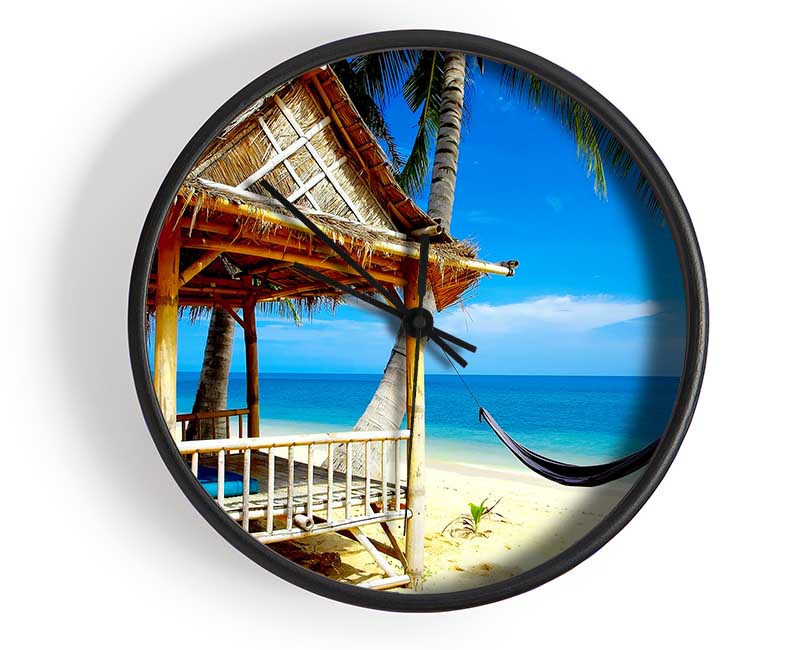 Tropical Resort- Clock - Wallart-Direct UK
