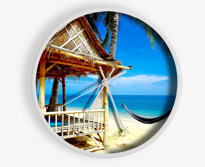 Tropical Resort- Clock - Wallart-Direct UK
