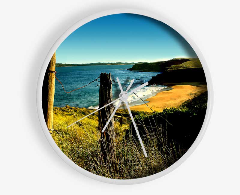 Wild Beach In England Clock - Wallart-Direct UK