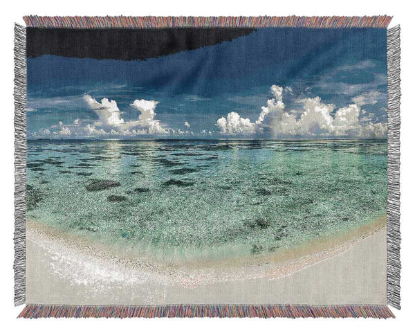 Emerald Ocean Beach Woven Blanket
