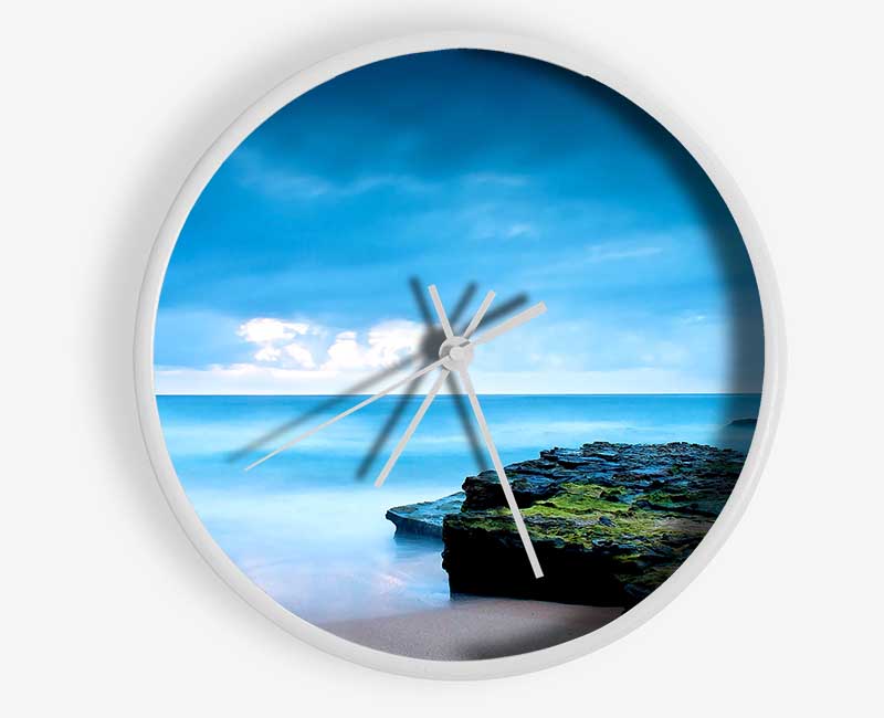 Beach Shore Blues Clock - Wallart-Direct UK