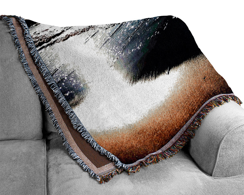 Sunshine Blaze Across The Ocean Woven Blanket