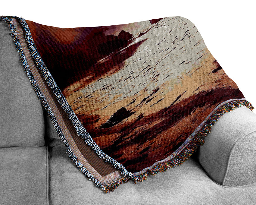 Mist From The Morning Rays Woven Blanket