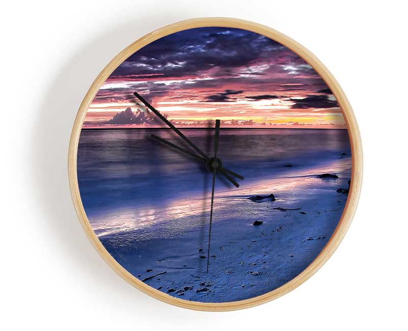 Beautiful Beach Sunset Clock - Wallart-Direct UK