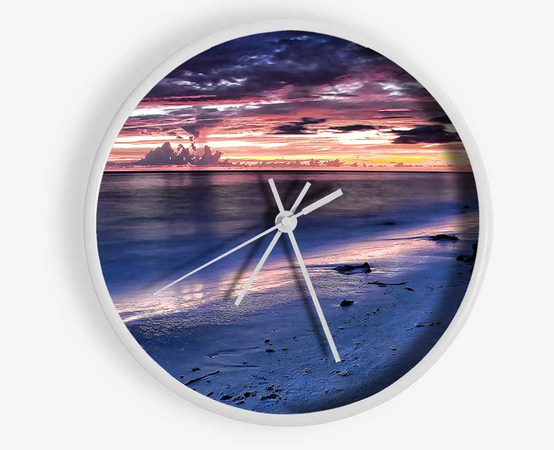 Beautiful Beach Sunset Clock - Wallart-Direct UK