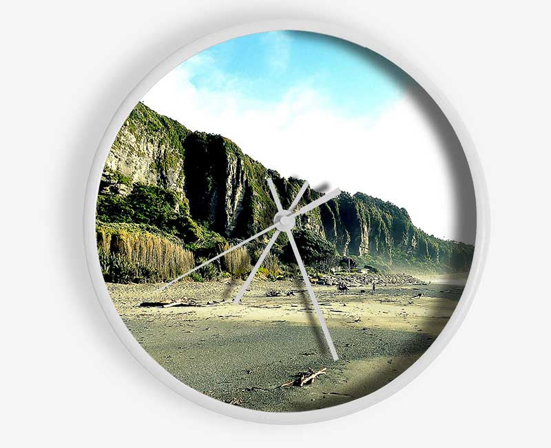 Beautiful Beaches In New Zealand Clock - Wallart-Direct UK