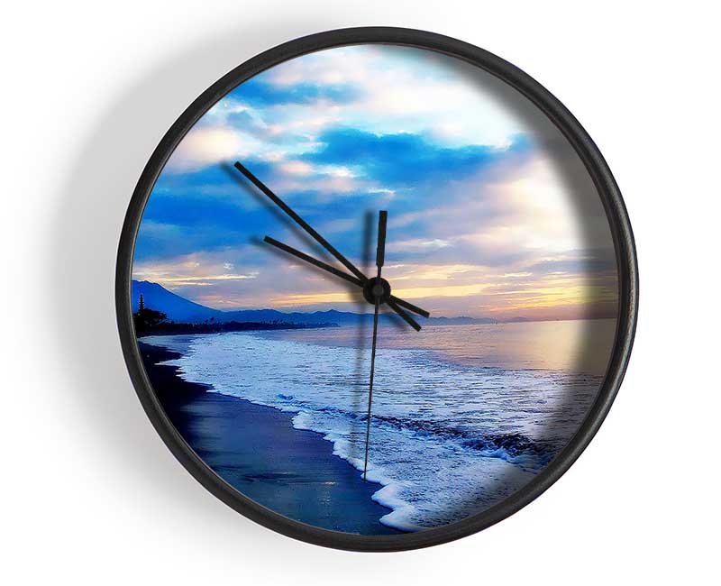 Blue Morning Sunrise Clock - Wallart-Direct UK