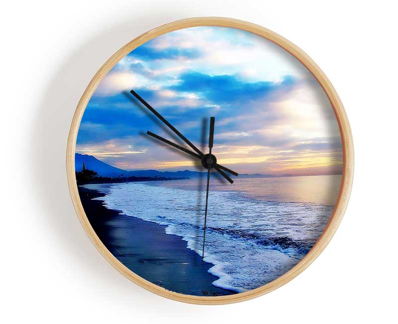 Blue Morning Sunrise Clock - Wallart-Direct UK