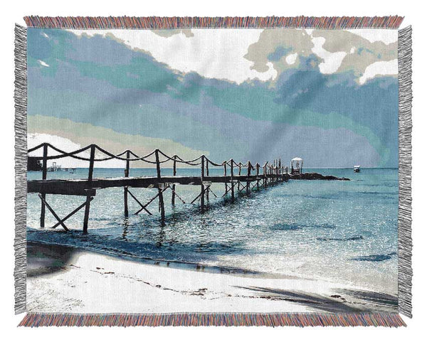 Boardwalk In Paradise Woven Blanket