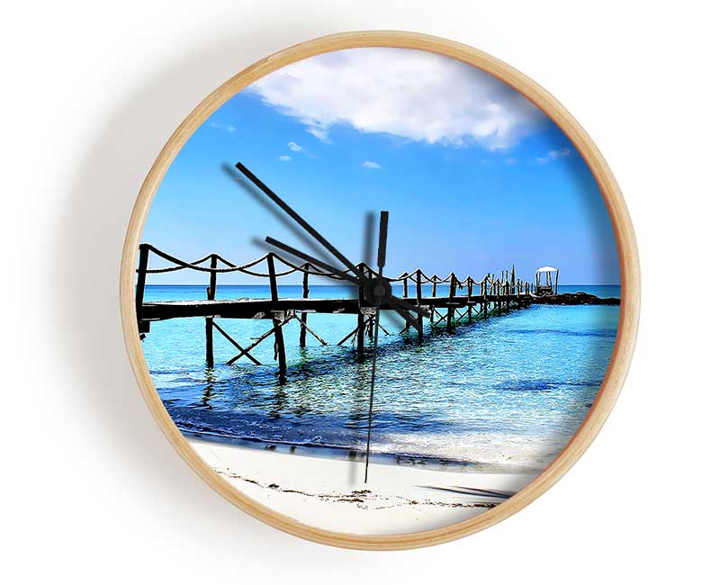 Boardwalk In Paradise Clock - Wallart-Direct UK