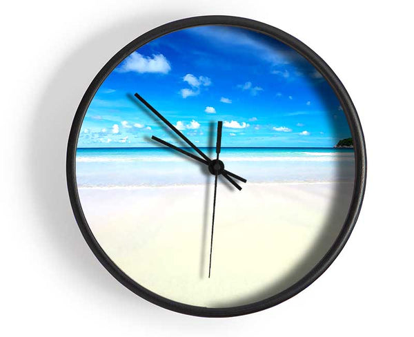 Perfect Sky Blue Beach Clock - Wallart-Direct UK