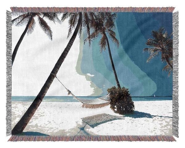 Maldives Island For Couples Woven Blanket