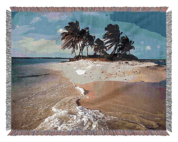 Palmtree Island Woven Blanket