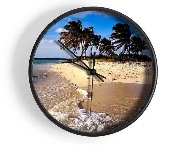 Palmtree Island Clock - Wallart-Direct UK