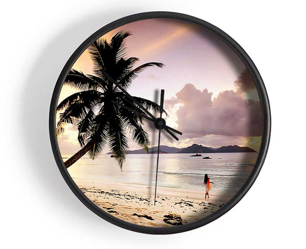 Rainbow Paradise Clock - Wallart-Direct UK