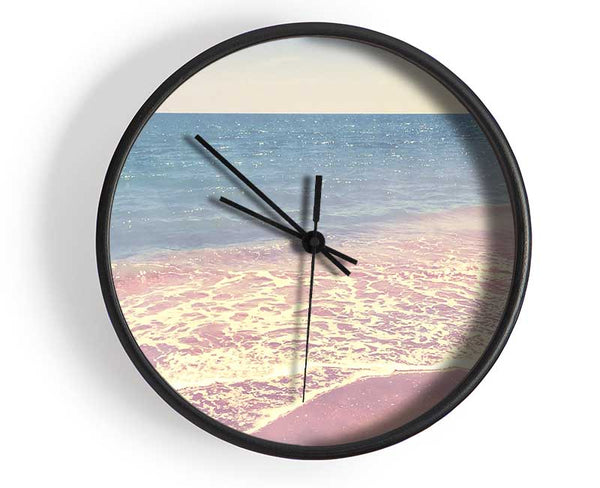 Retro Sparkle Beach Clock - Wallart-Direct UK