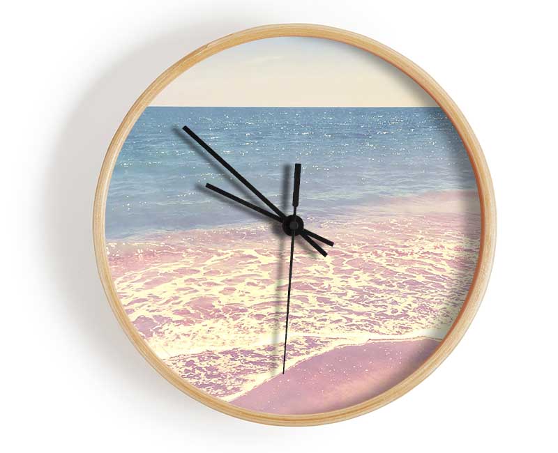 Retro Sparkle Beach Clock - Wallart-Direct UK