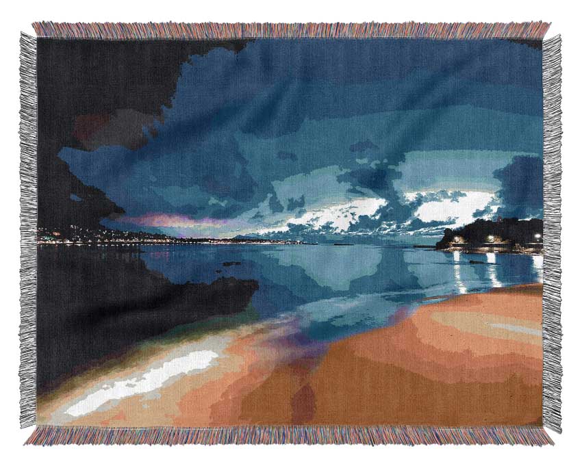 Saint Jean De Luz Beach Woven Blanket