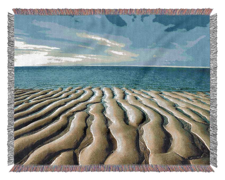 Sand Patterned Ocean Woven Blanket