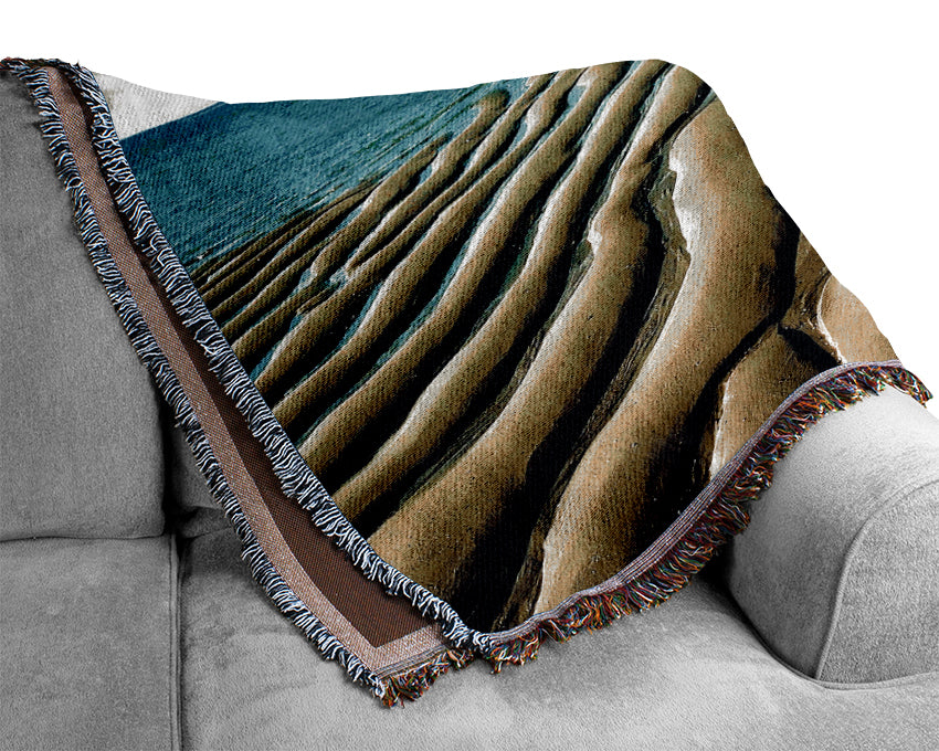 Sand Patterned Ocean Woven Blanket
