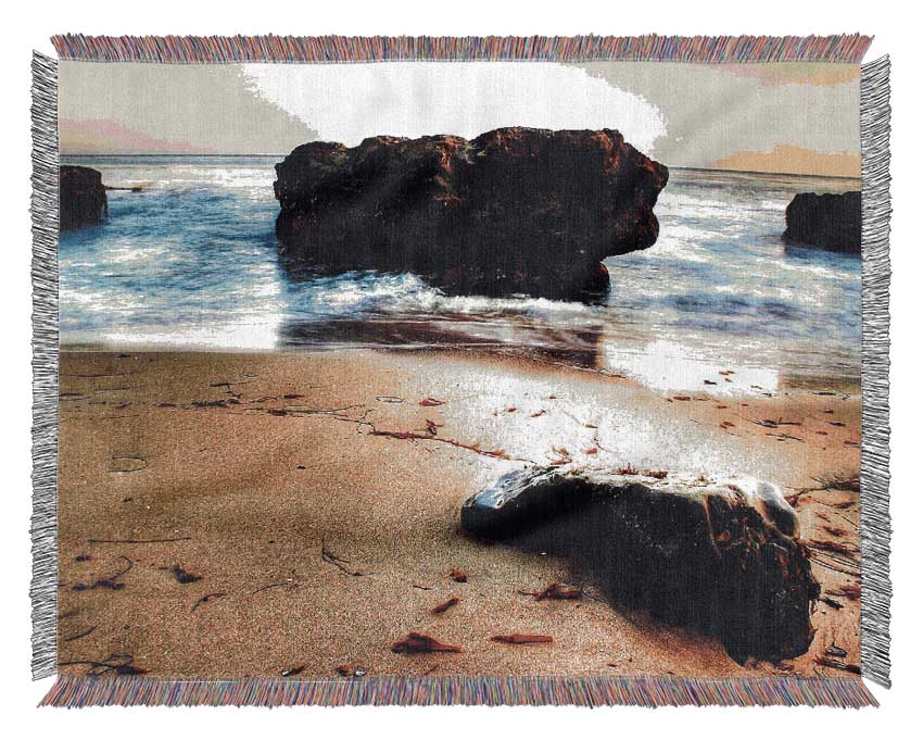 Sea Rocks Woven Blanket